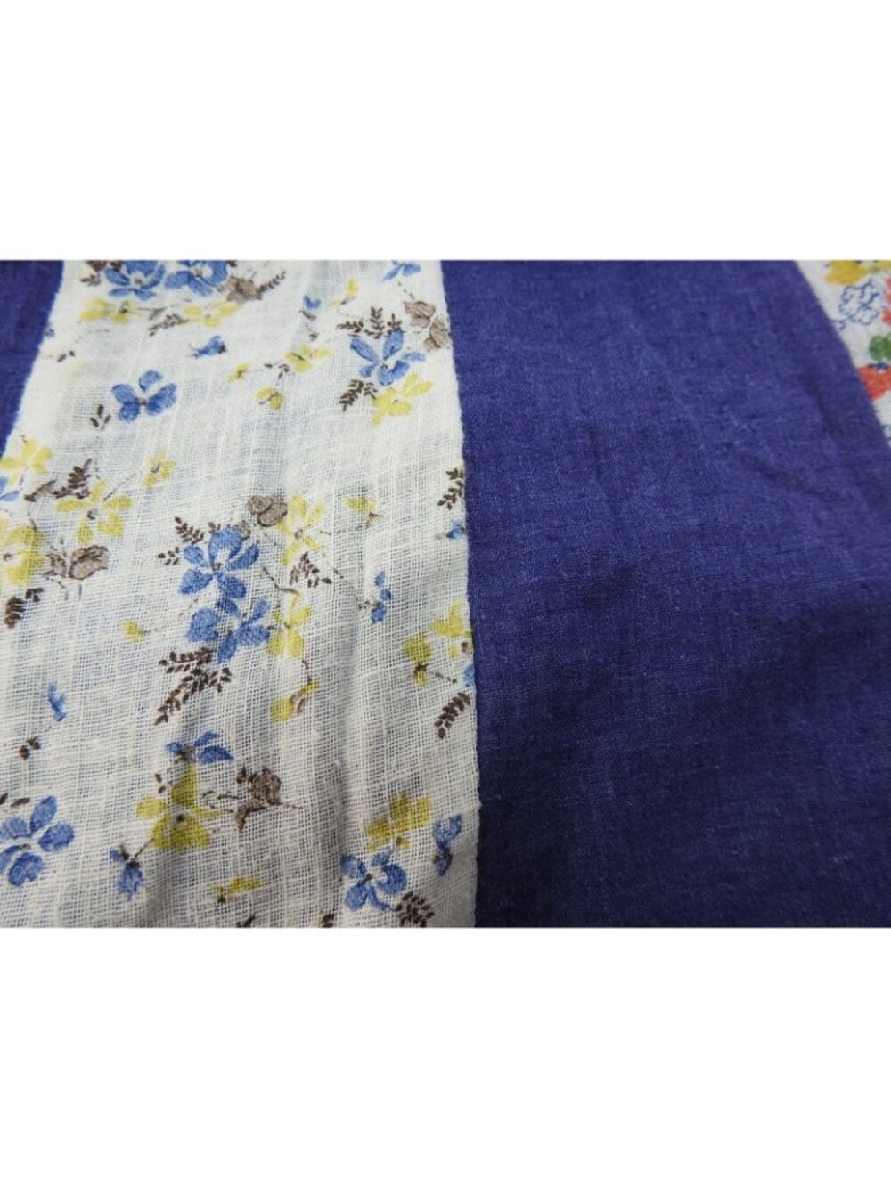 Vintage Women's ArtBro Size 9 Patchwork Dress Skirt Set Floral Denim 70s LS - Picture 12 of 16